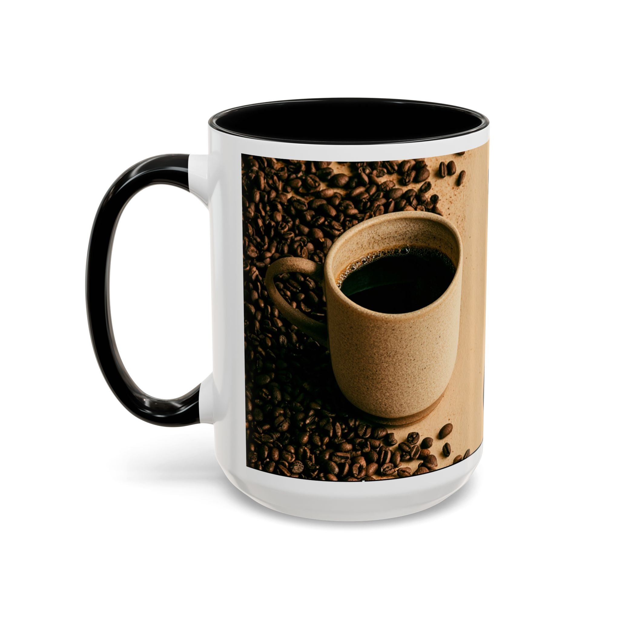 Coffee Mug — "Yeah, yeah, yeah...But First Coffee" Accent Ceramic Mug (11/15oz)