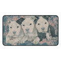 Pit Bull Puppy Desk Mat – Cute Trio Decorative Mousepad for Home Office