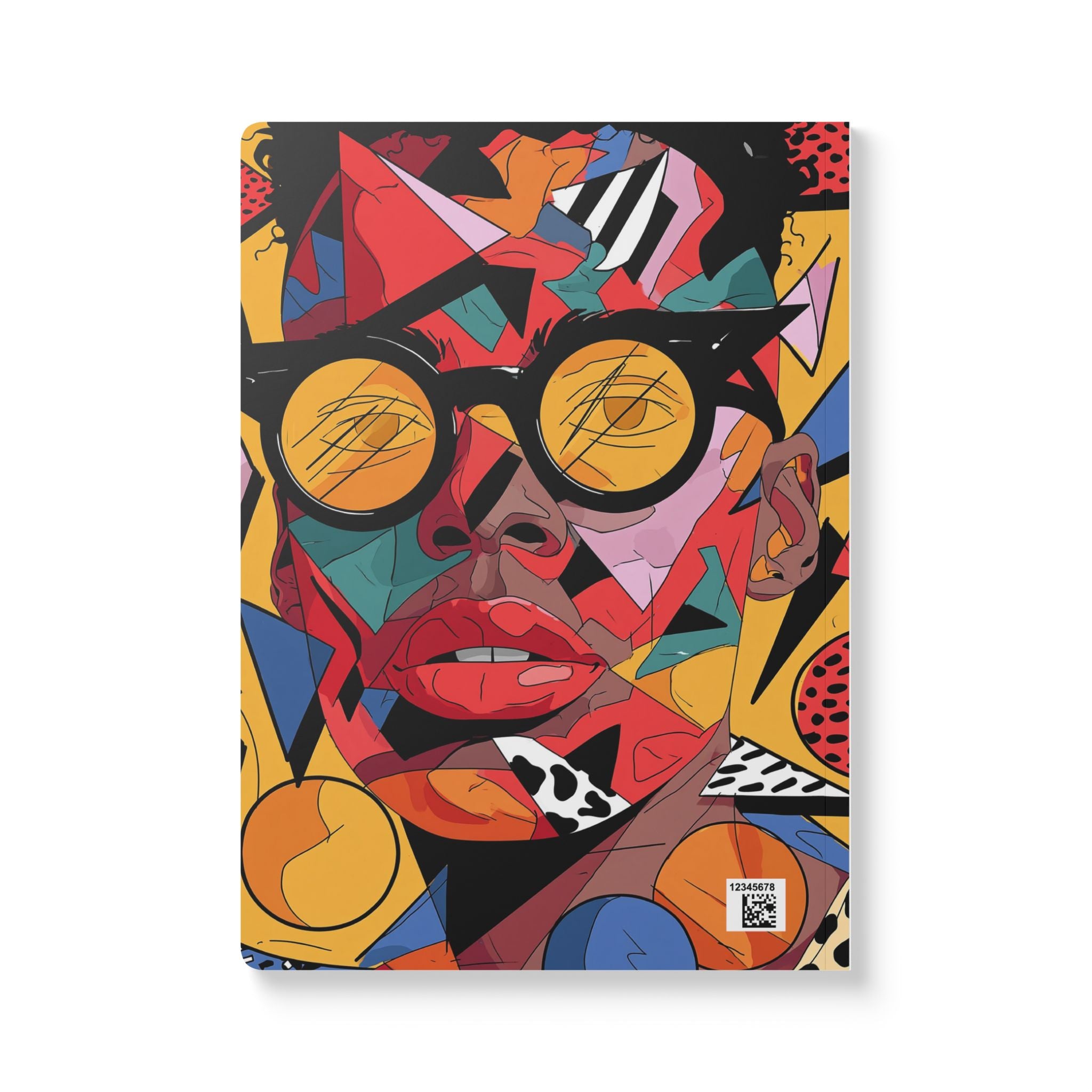 Colorful Afro Pop Art Softcover Journal — Vibrant Portrait Notebooks with Inside Prints