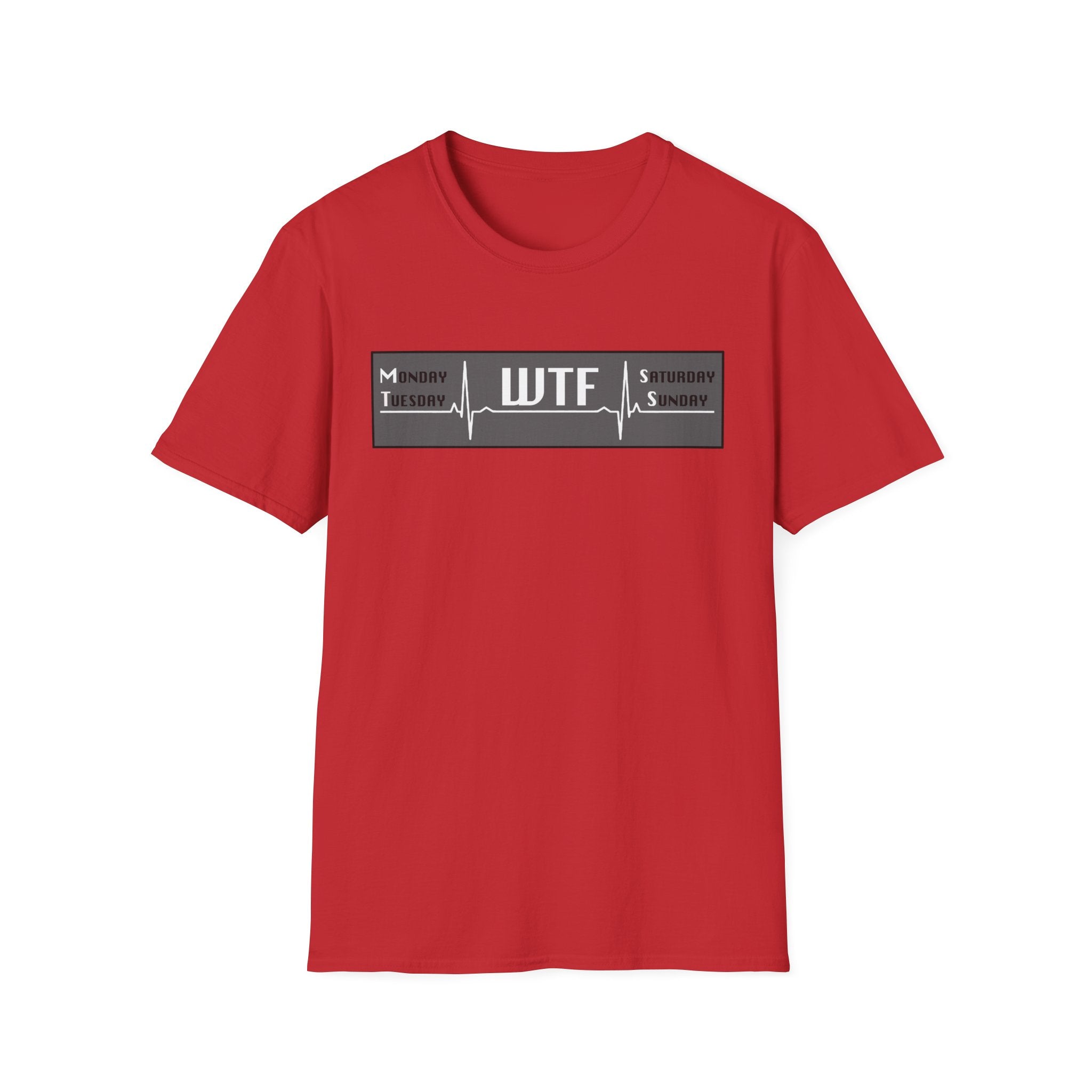 T-Shirt — WTF Weekday Pulse Graphic Tee (Monday–Sunday)