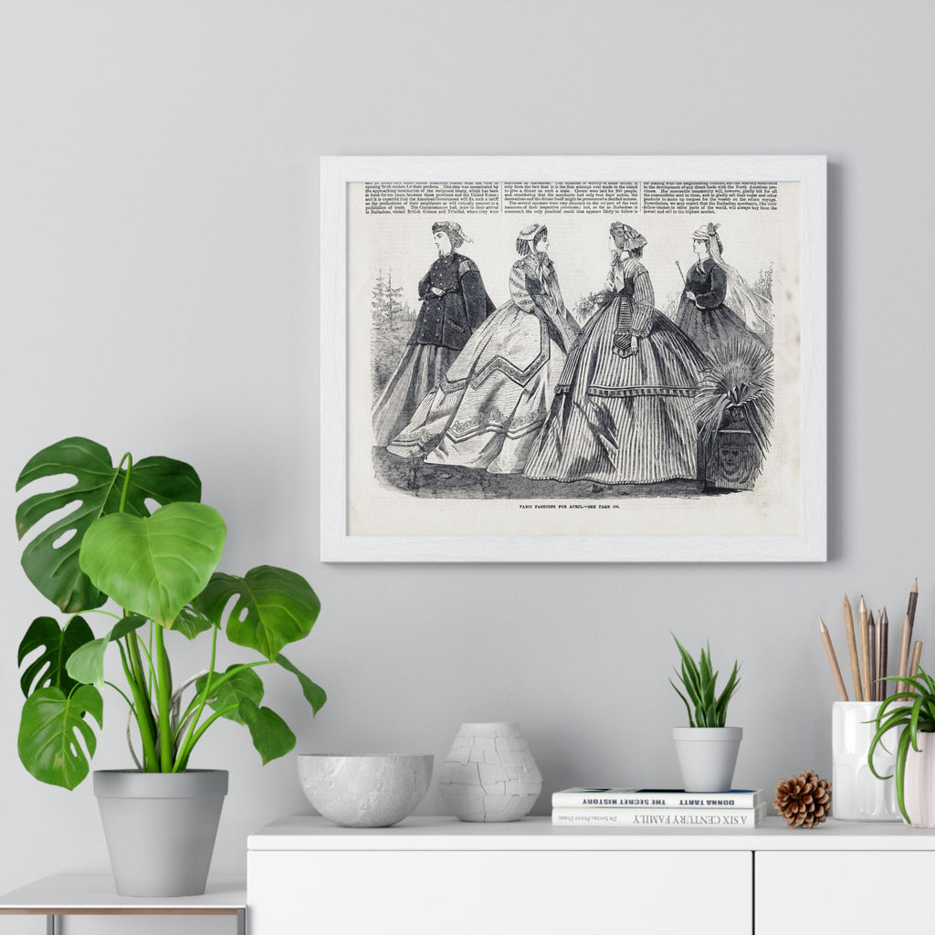 Victorian Fashion Print Poster – Vintage 19th Century Costume Illustration Wall Art
