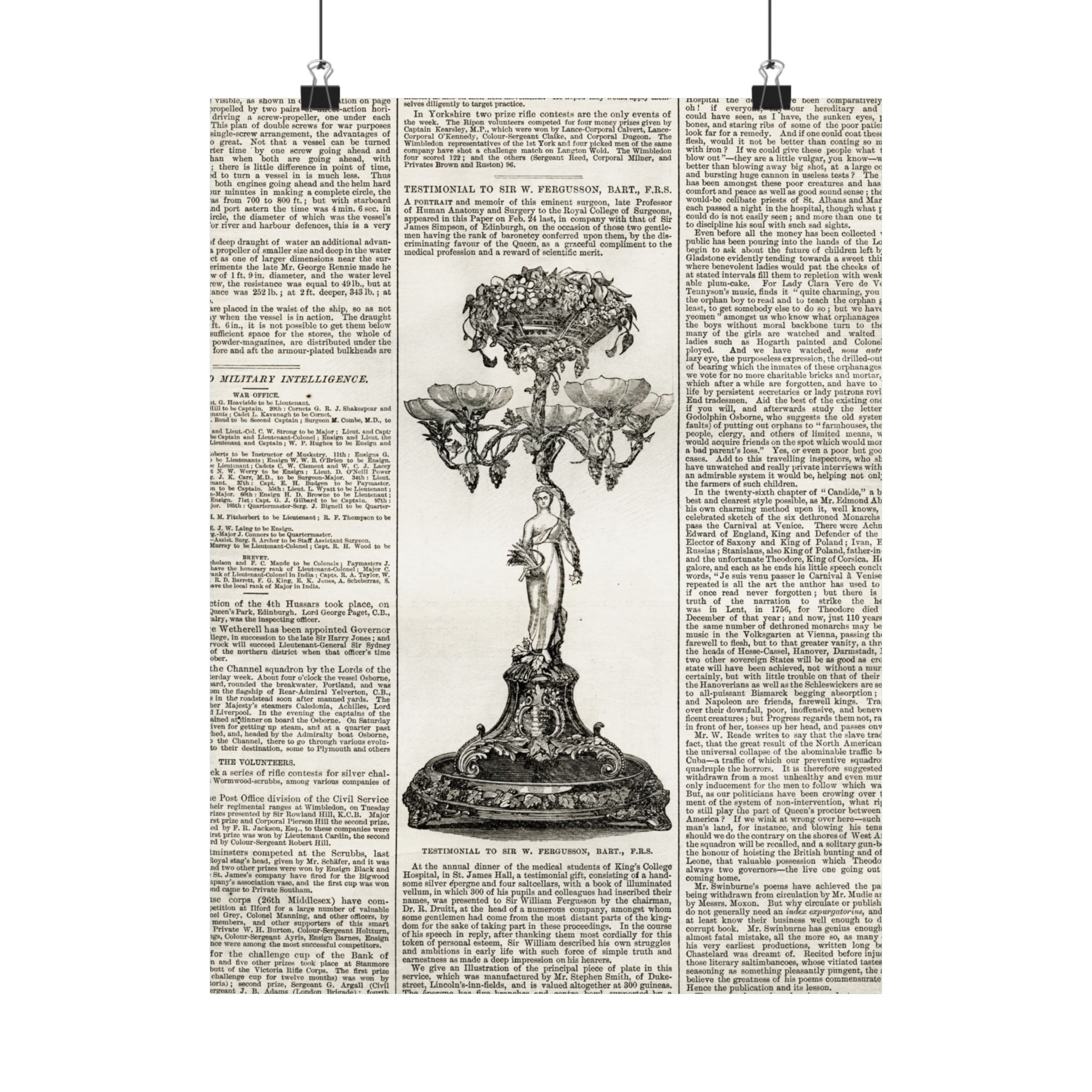 Vintage Botanical Dictionary Poster — Matte Vertical Wall Art