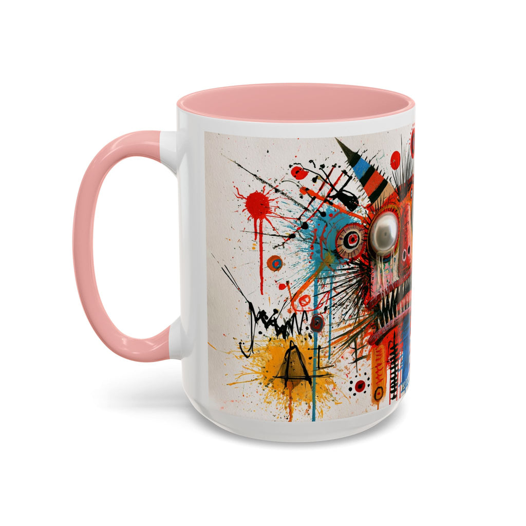 Abstract Monster Art Coffee Mug — Colorful Graffiti-Style Accent Mug (11/15oz)