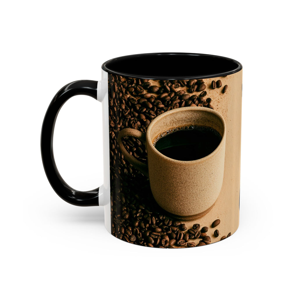 Coffee Mug — "Yeah, yeah, yeah...But First Coffee" Accent Ceramic Mug (11/15oz)