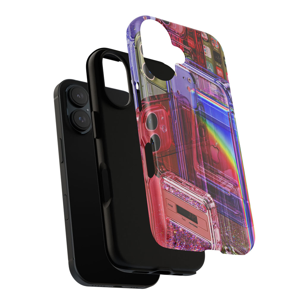 Retro Rainbow Cassette Phone Case