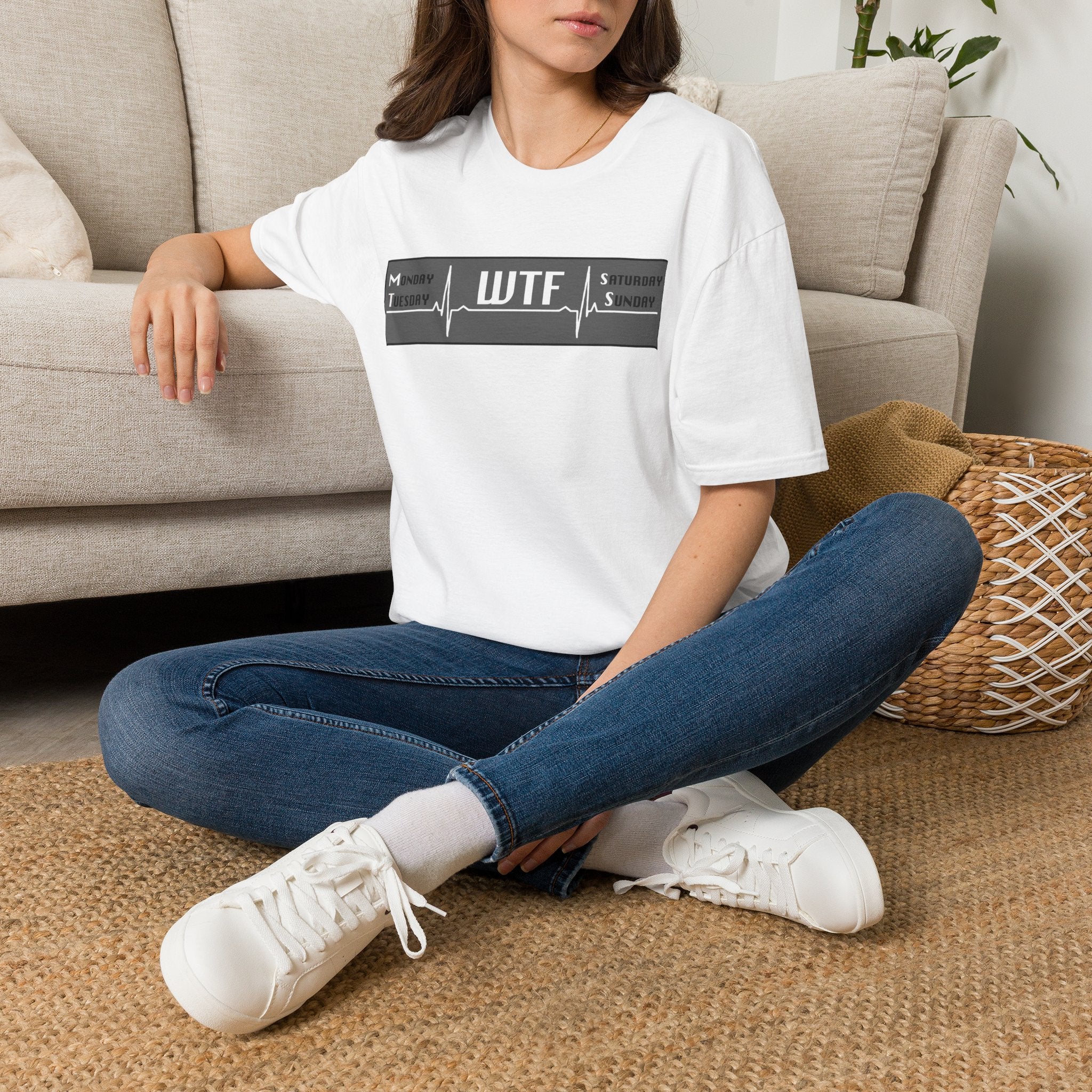 T-Shirt — WTF Weekday Pulse Graphic Tee (Monday–Sunday)