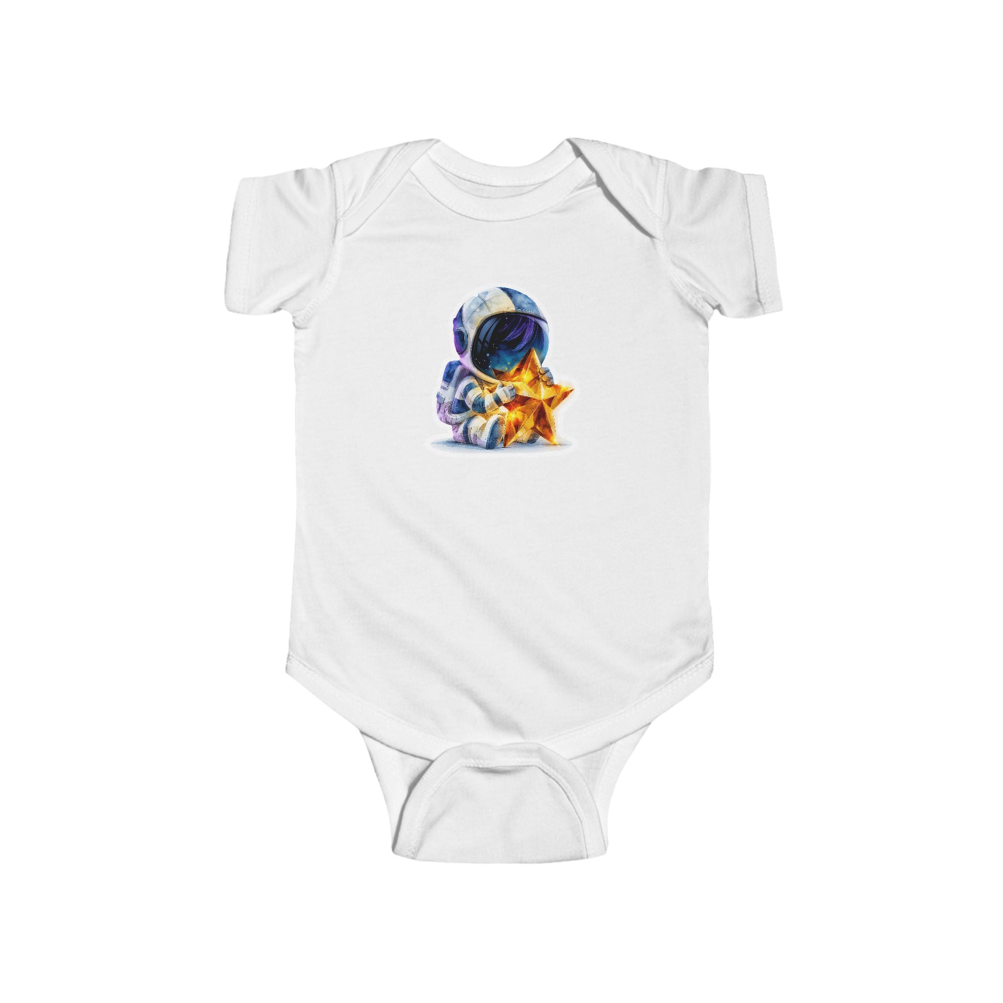 Astronaut Baby Bodysuit – Cute Space Explorer with Star Plush