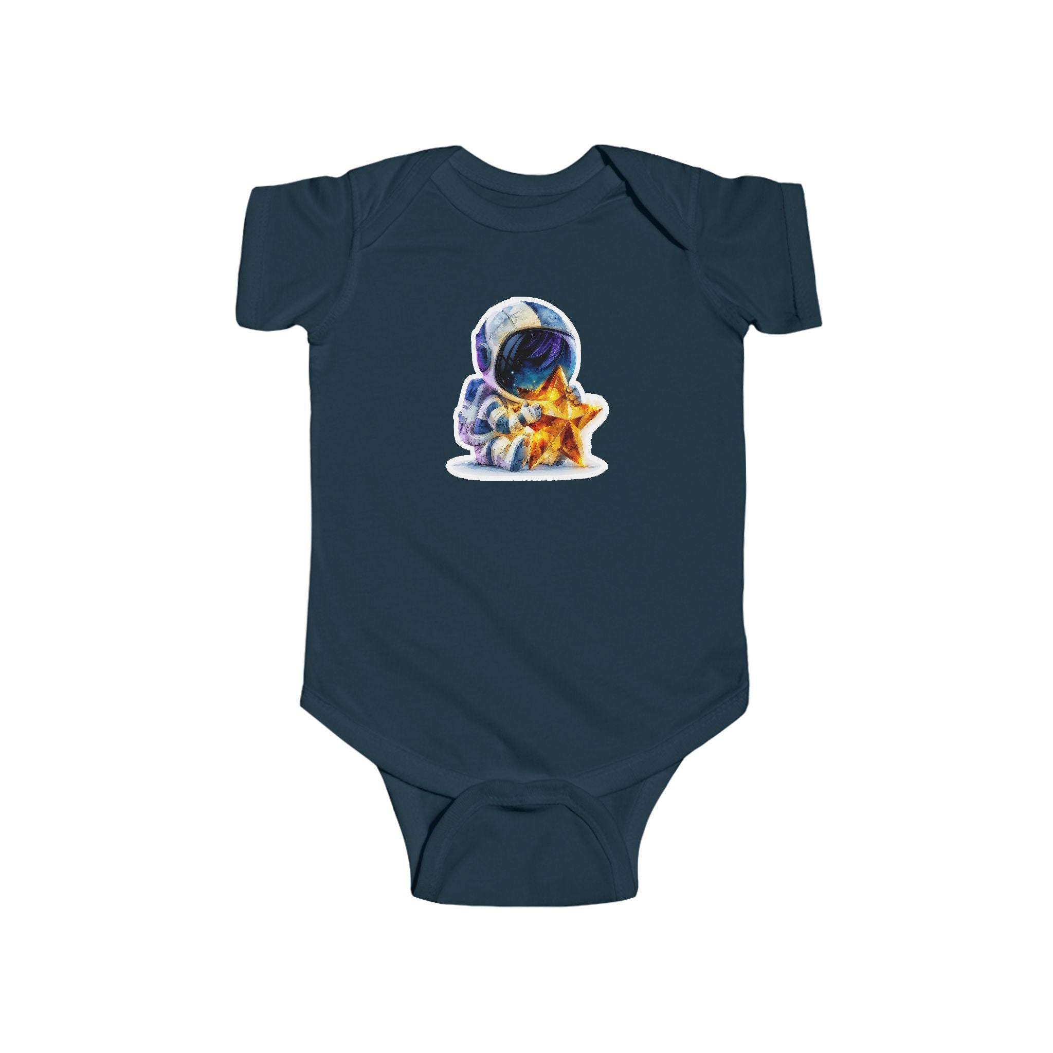 Astronaut Baby Bodysuit – Cute Space Explorer with Star Plush