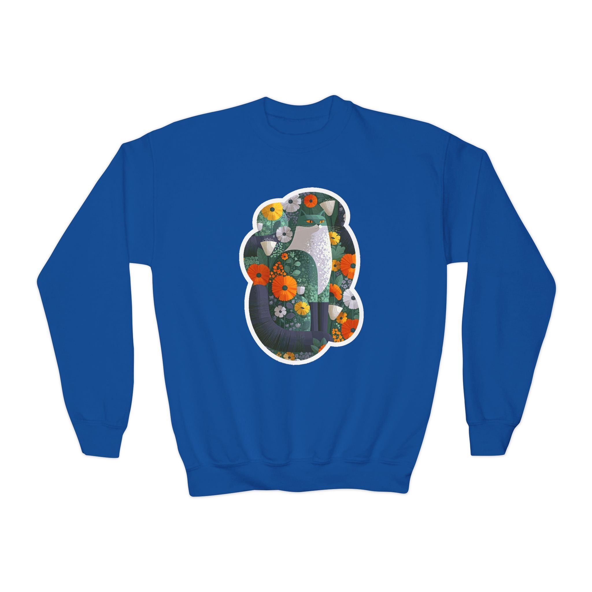 Youth Sweatshirt — Floral Number 8 Crewneck