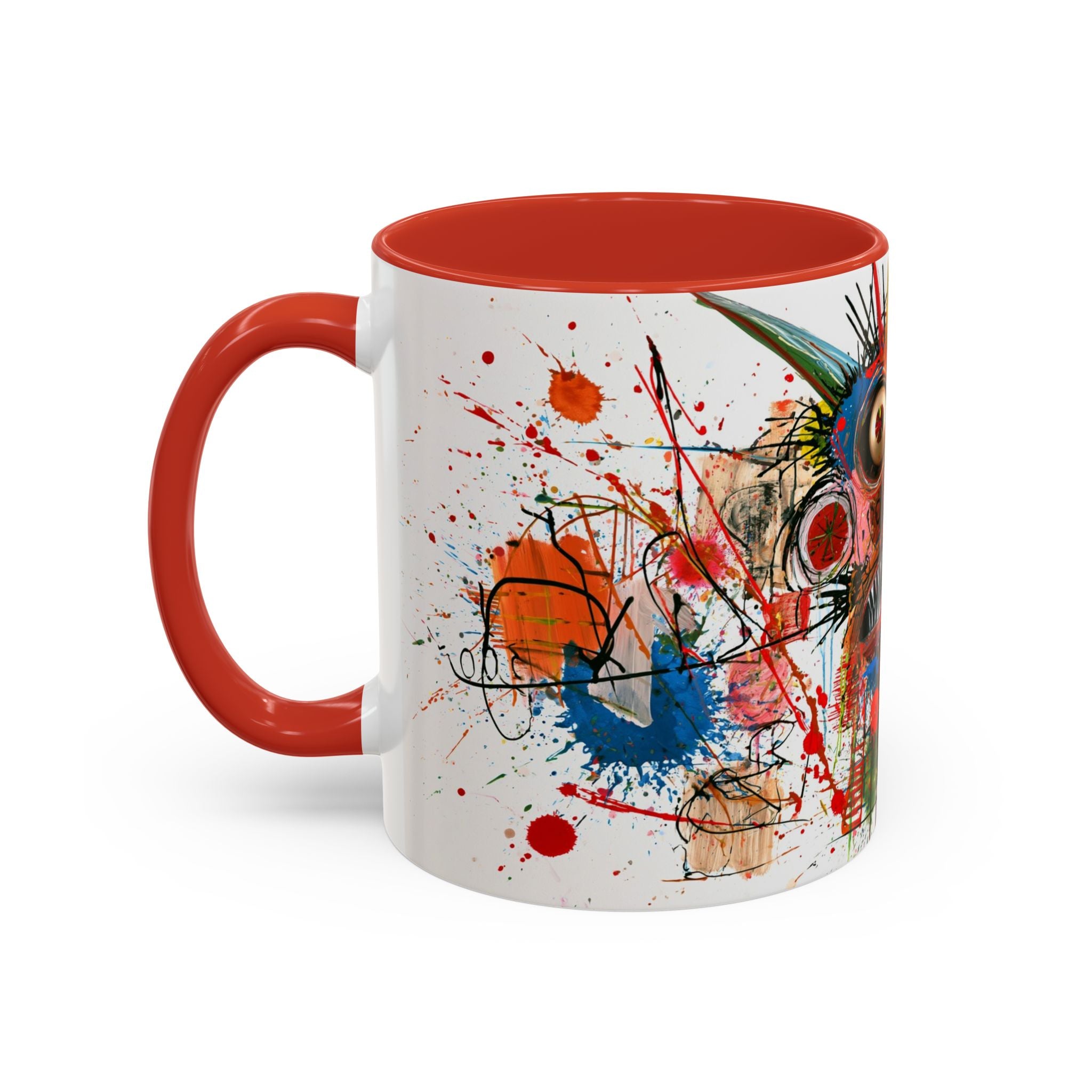 Colorful Abstract Monster Coffee Mug — Vibrant Art Accent Mug (11/15 oz)