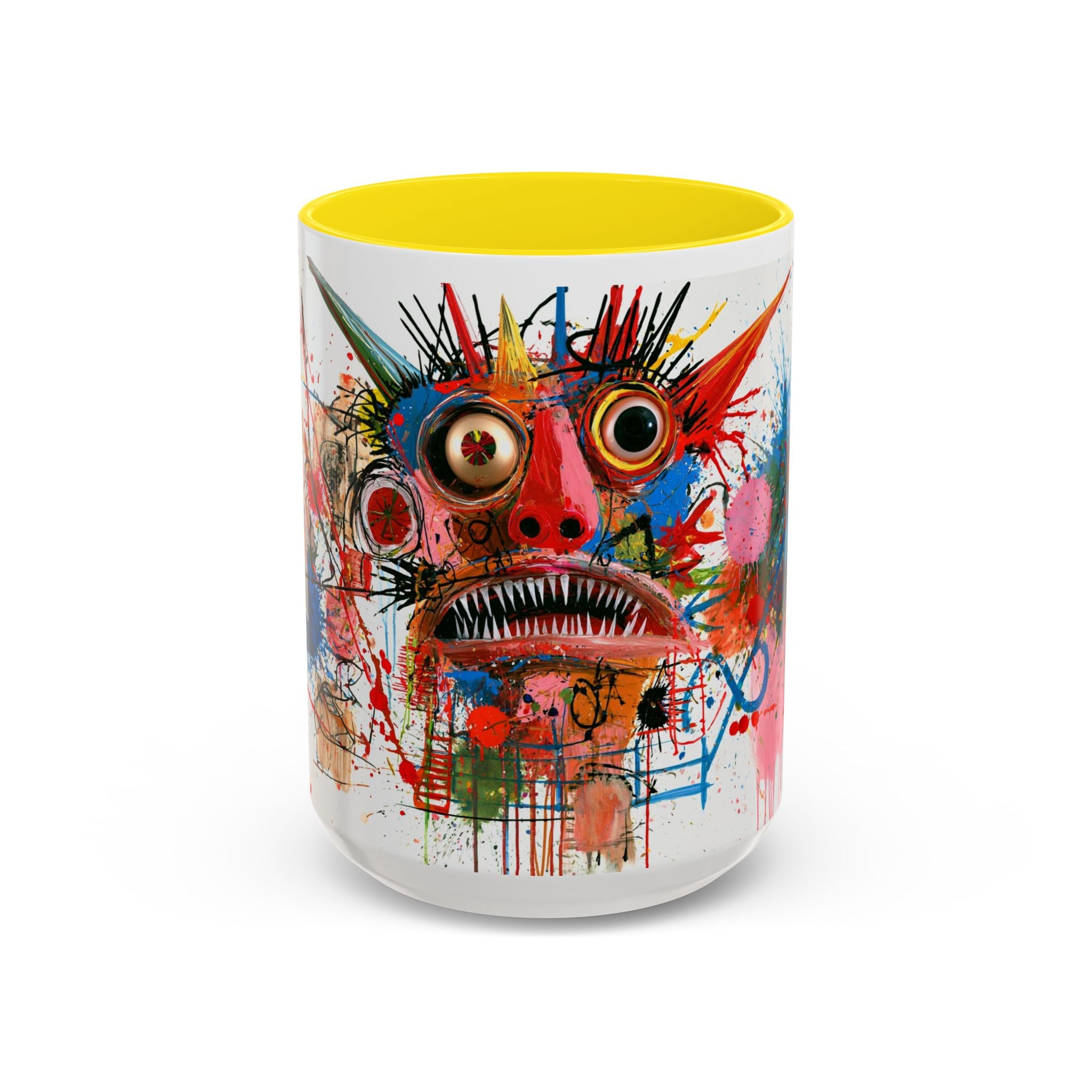 Colorful Abstract Monster Coffee Mug — Vibrant Art Accent Mug (11/15 oz)