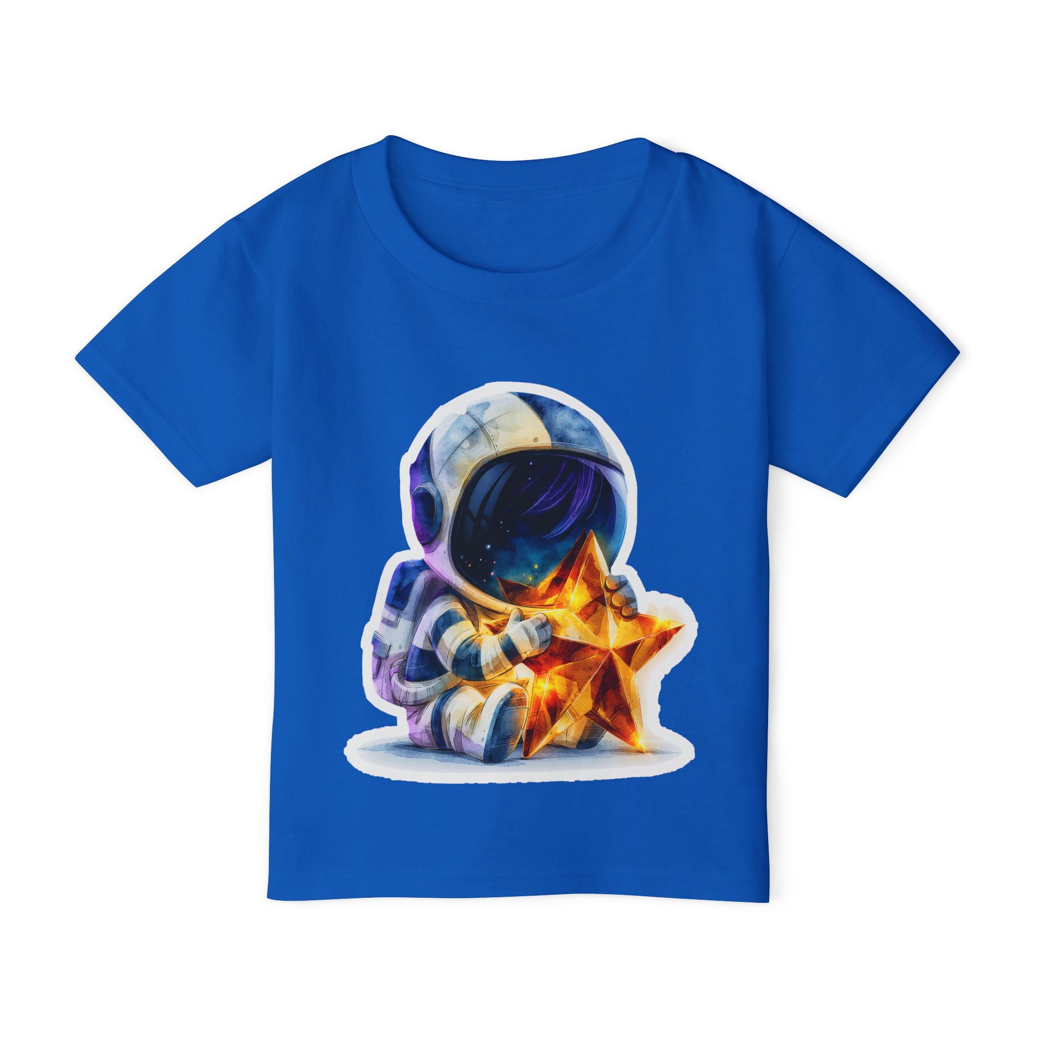 Toddler T-Shirt — Cute Astronaut Holding Star Space Tee