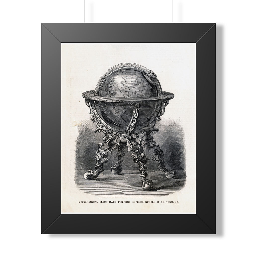 Antique Globe Illustration Framed Poster