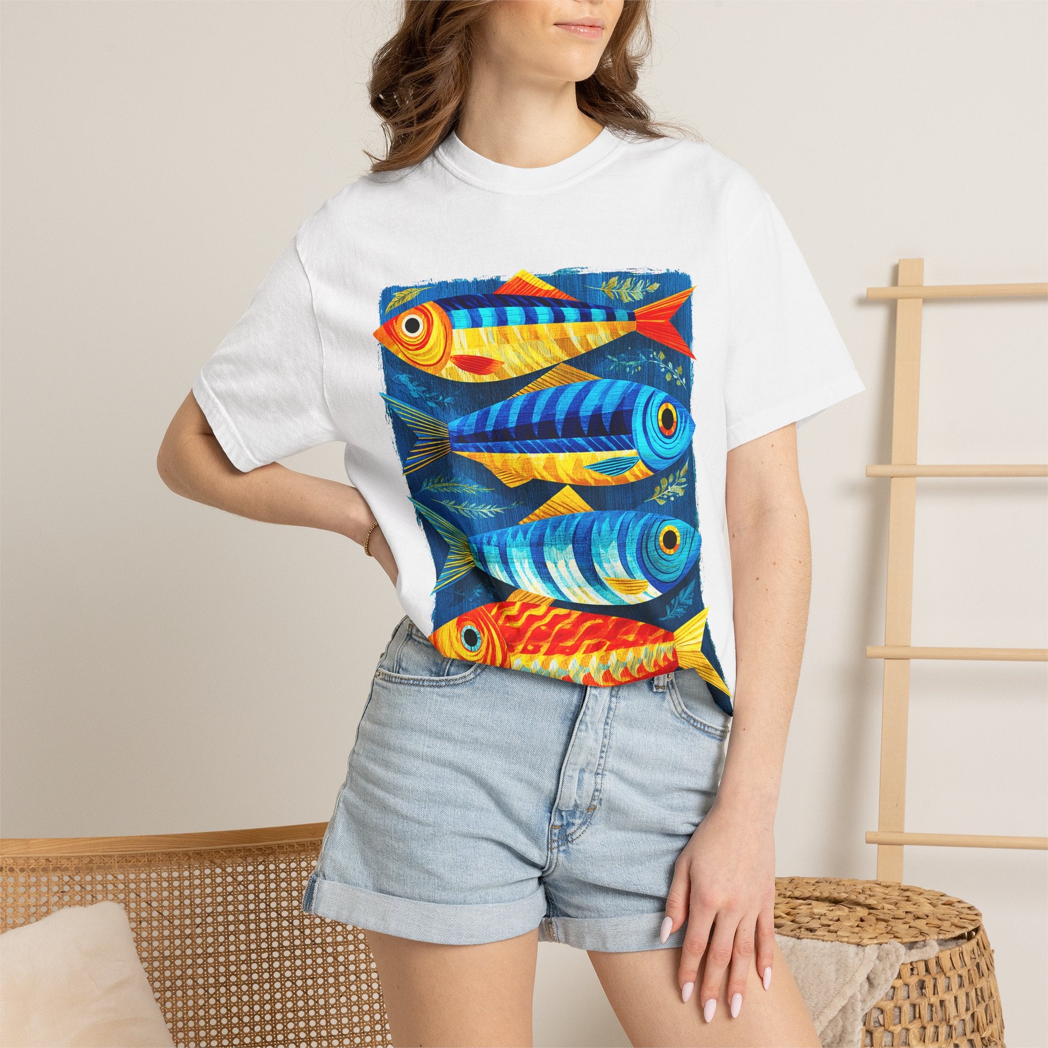 T-Shirt — Colorful Tropical Fish Graphic Tee