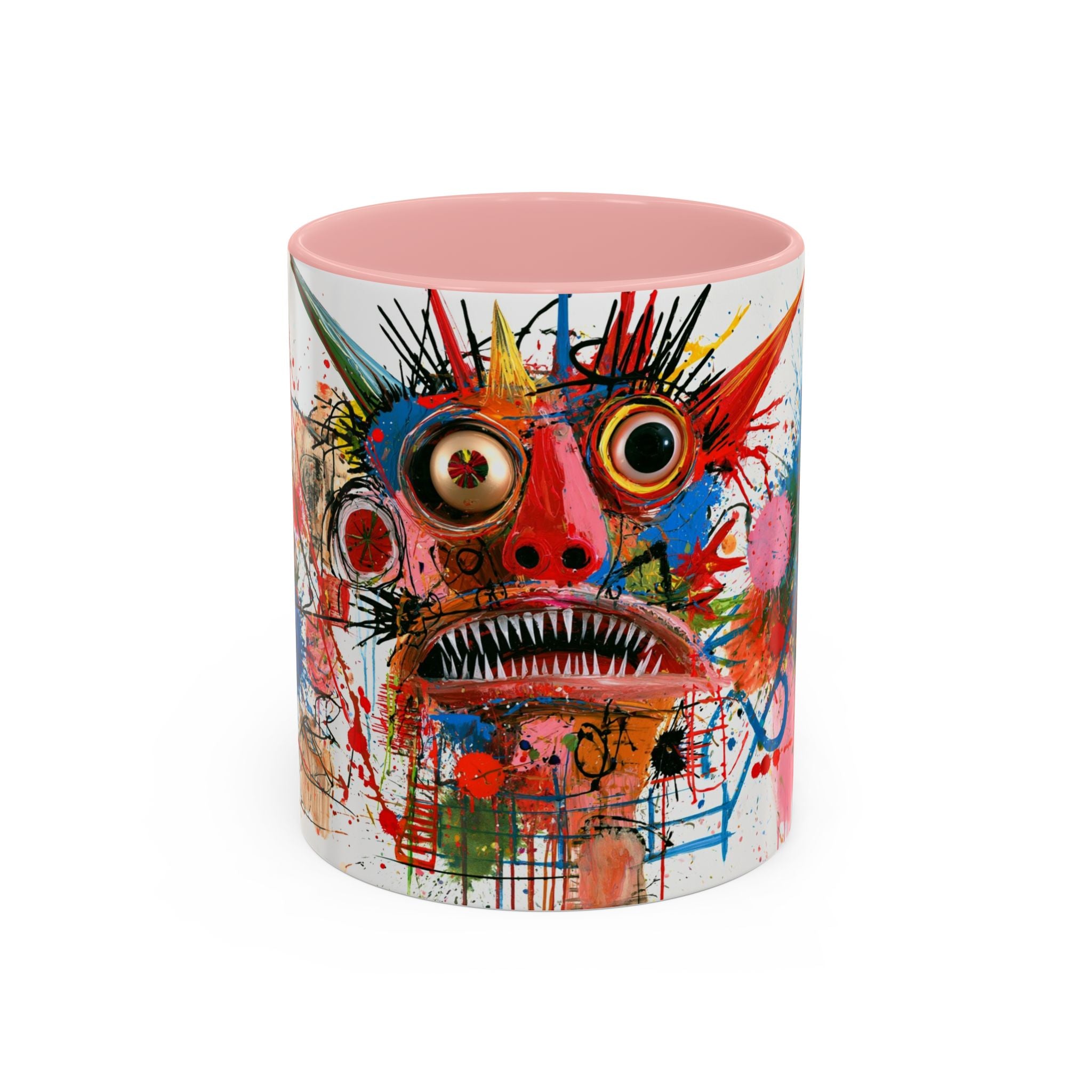 Colorful Abstract Monster Coffee Mug — Vibrant Art Accent Mug (11/15 oz)