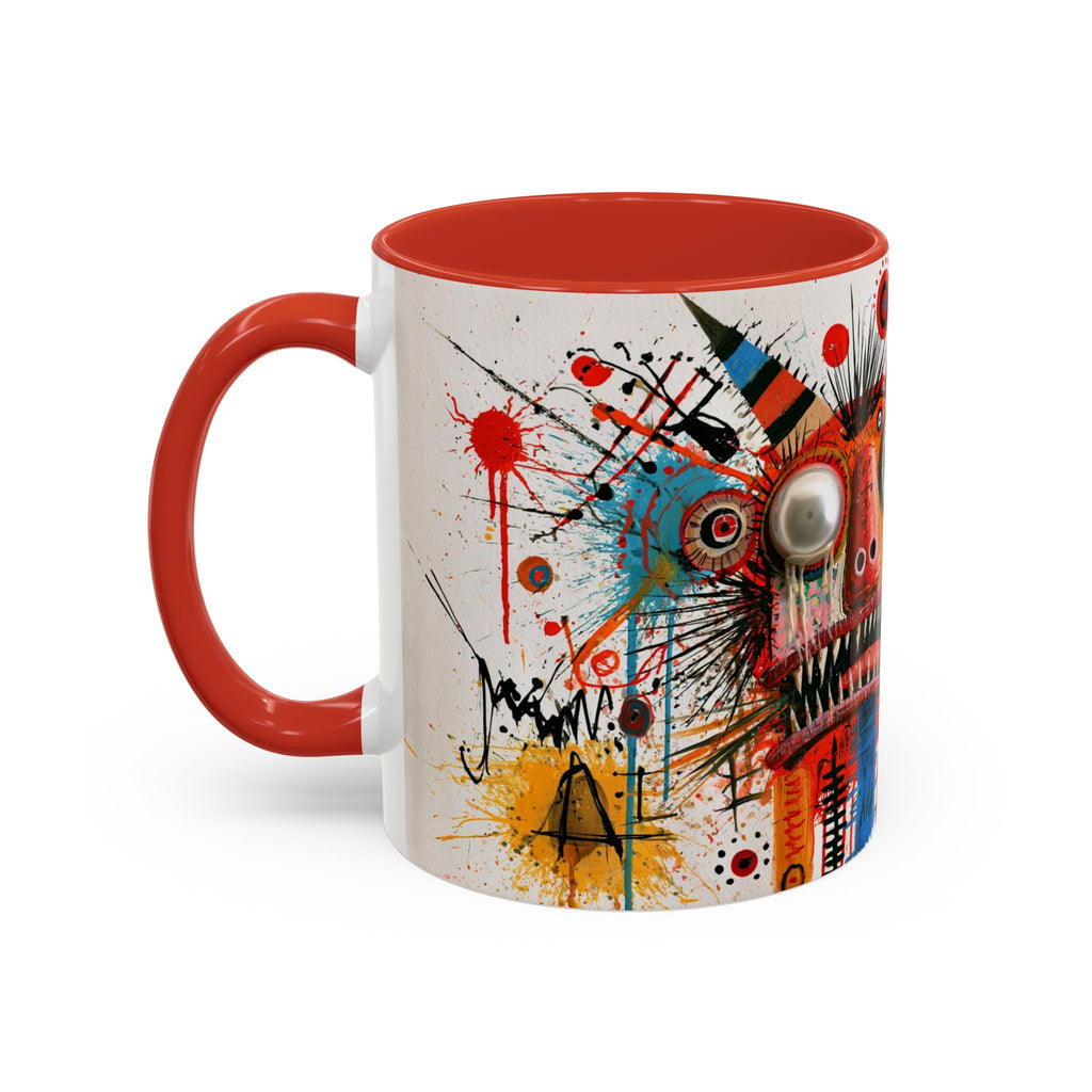 Abstract Monster Art Coffee Mug — Colorful Graffiti-Style Accent Mug (11/15oz)