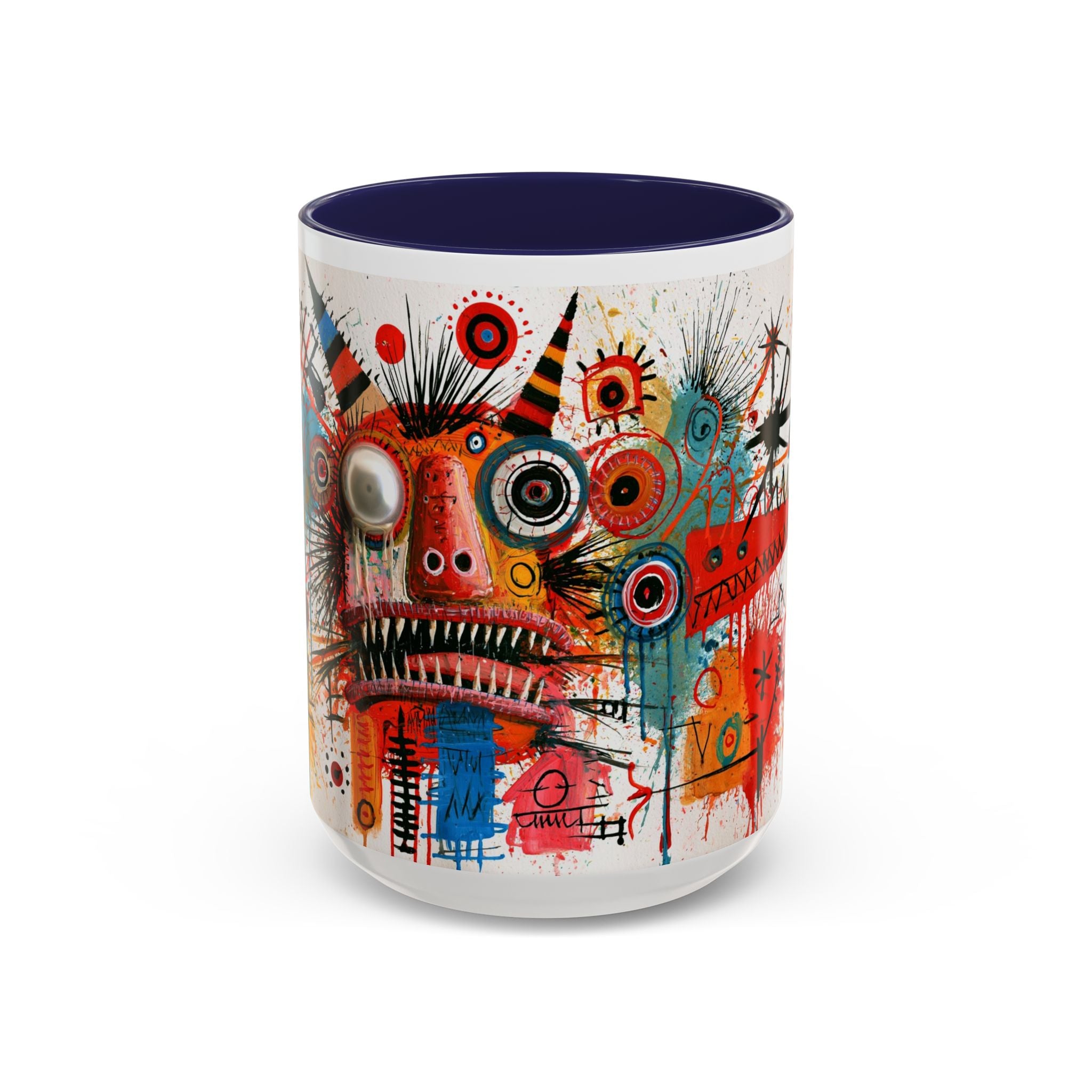 Abstract Monster Art Coffee Mug — Colorful Graffiti-Style Accent Mug (11/15oz)