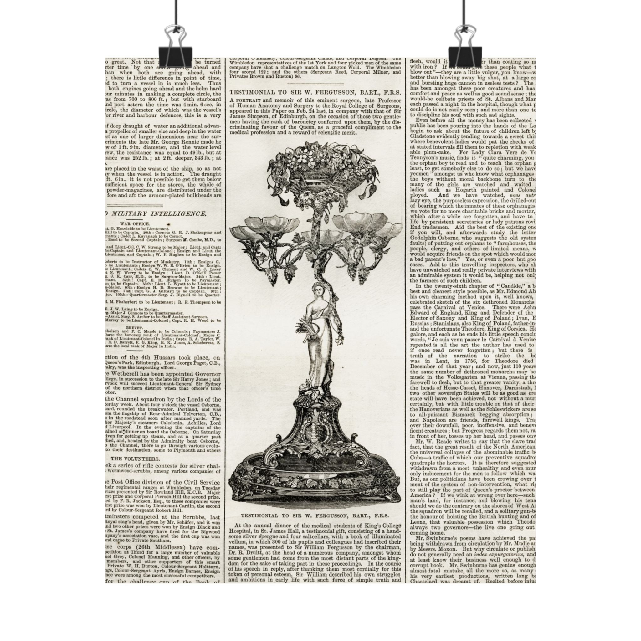 Vintage Botanical Dictionary Poster — Matte Vertical Wall Art