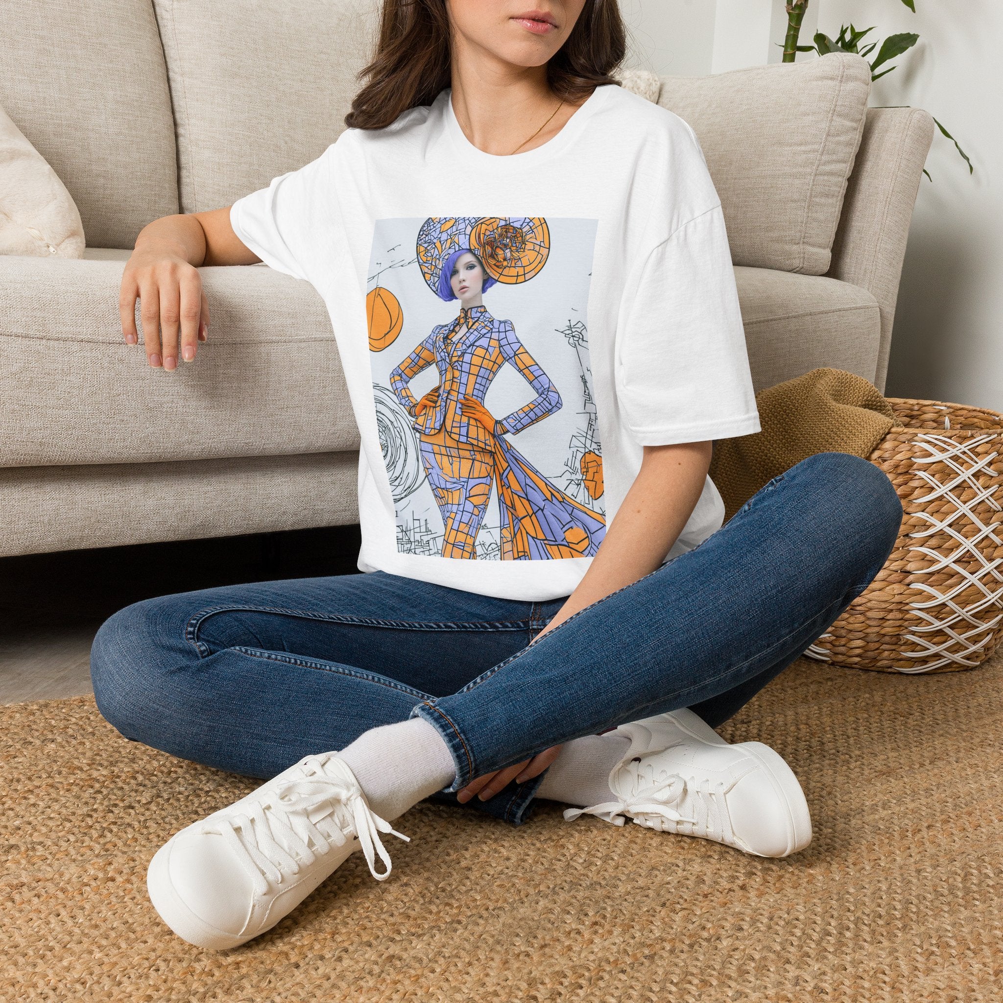 Art Nouveau Pumpkin Fashion T‑Shirt — Stylish Halloween Costume Tee