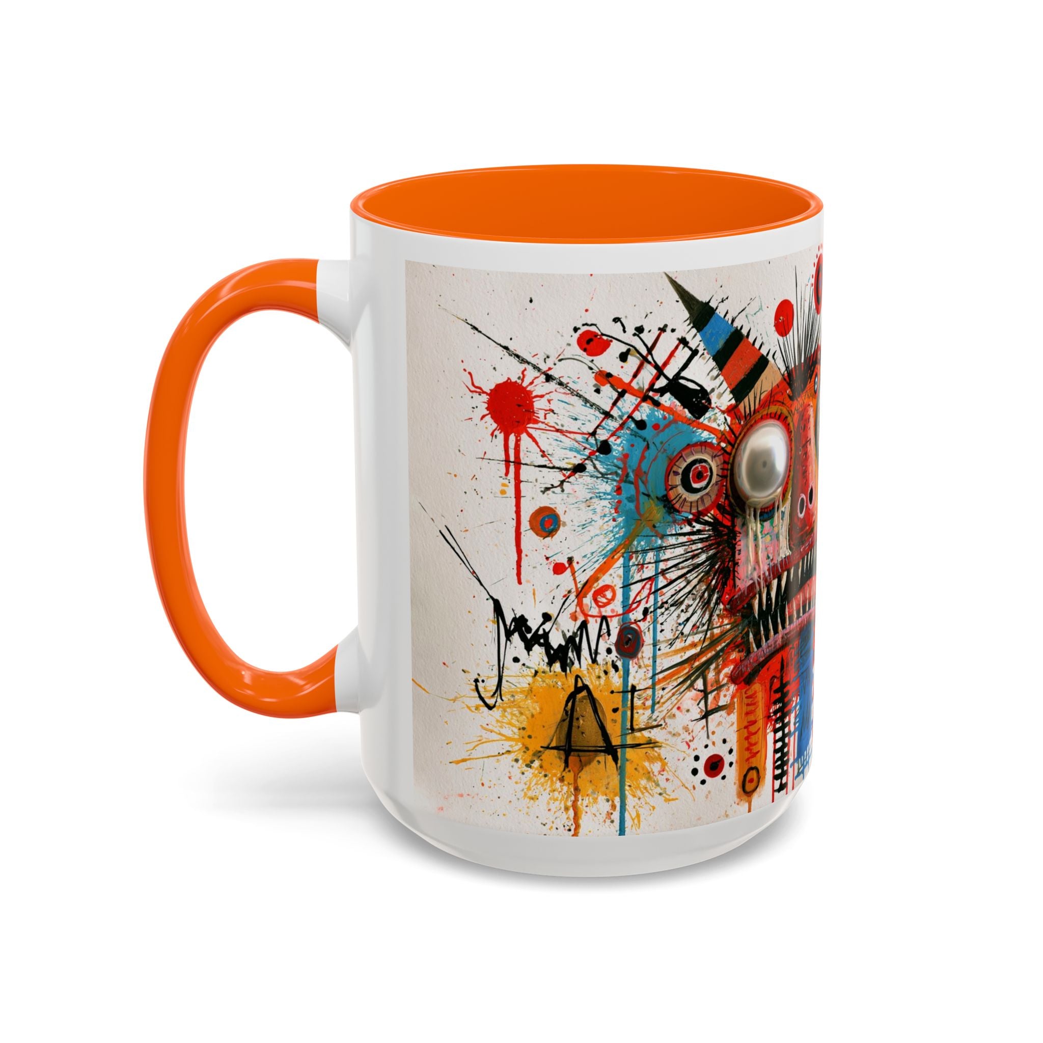 Abstract Monster Art Coffee Mug — Colorful Graffiti-Style Accent Mug (11/15oz)