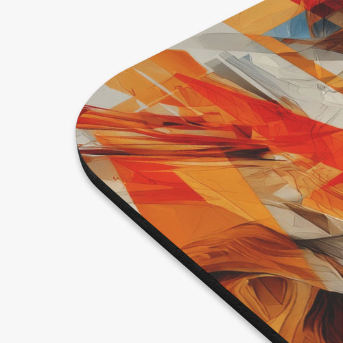 Abstract Geometric Face Mouse Pad — Colorful Modern Art Desk Mat