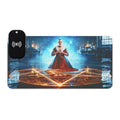 LED Wireless Charging Gaming Mouse Pad — Mystic Sorcerer RGB Desk Mat