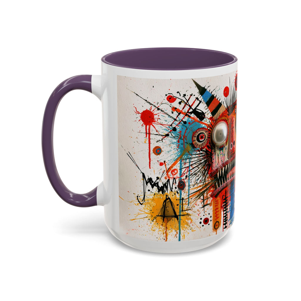 Abstract Monster Art Coffee Mug — Colorful Graffiti-Style Accent Mug (11/15oz)