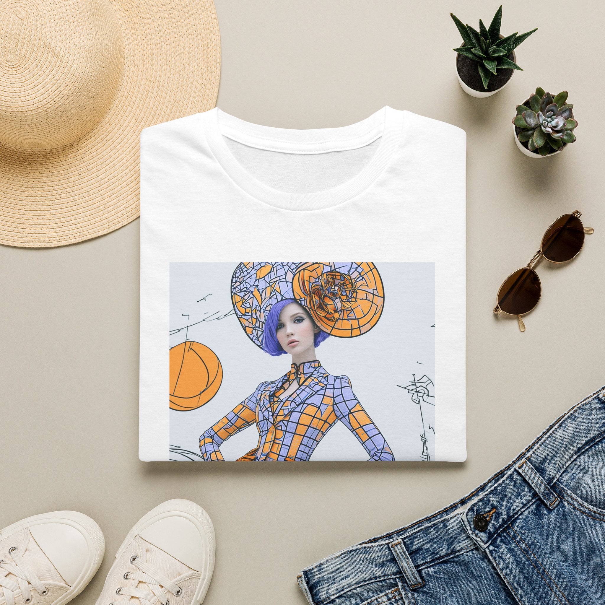 Art Nouveau Pumpkin Fashion T‑Shirt — Stylish Halloween Costume Tee