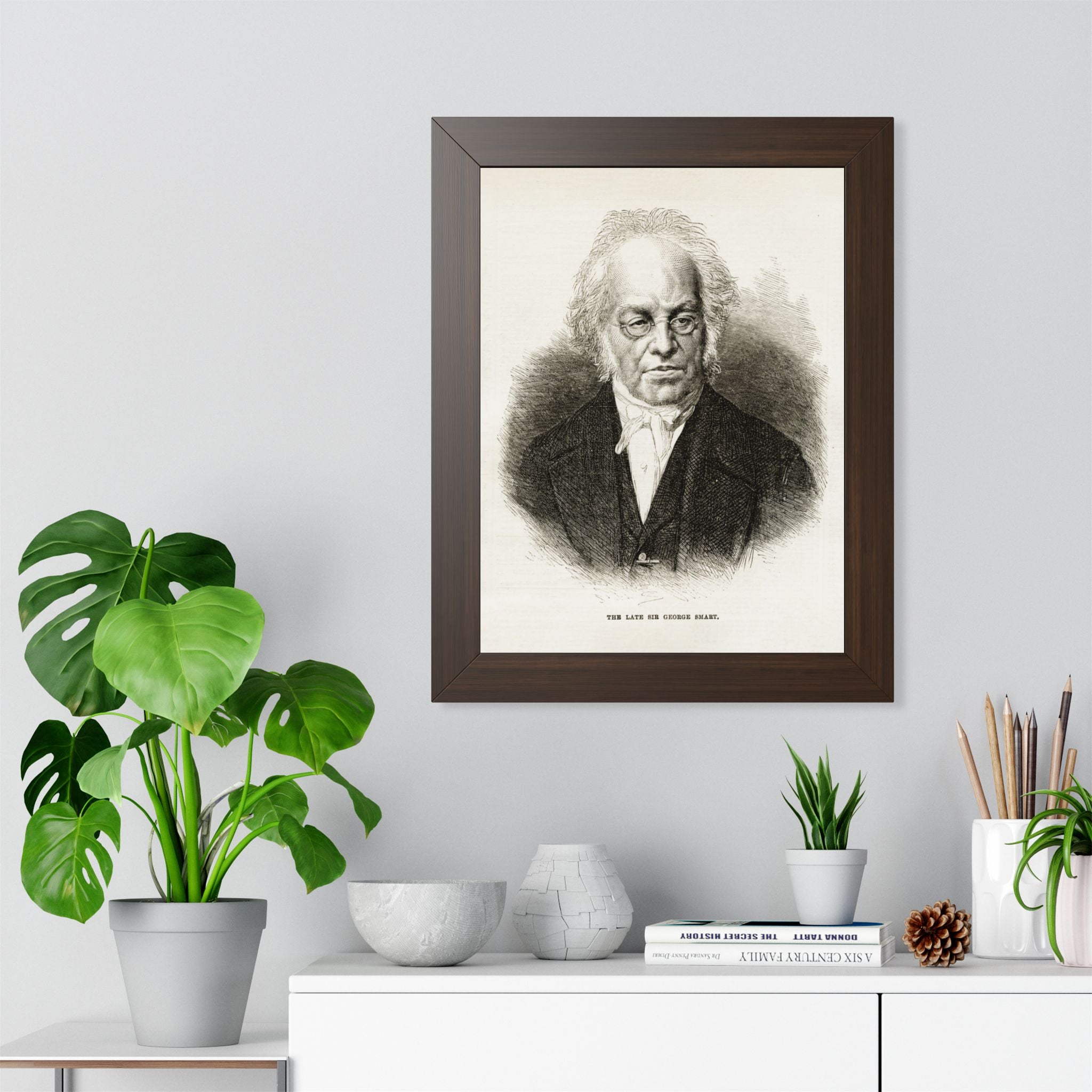 Framed Poster — Vintage Engraved Portrait Wall Art