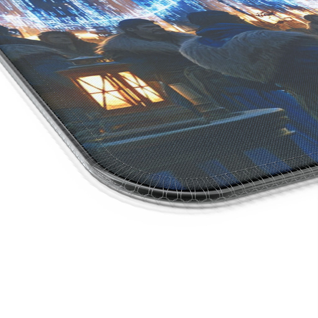 LED RGB Wireless Charging Gaming Mouse Pad — Water Fountain Nightscape Design