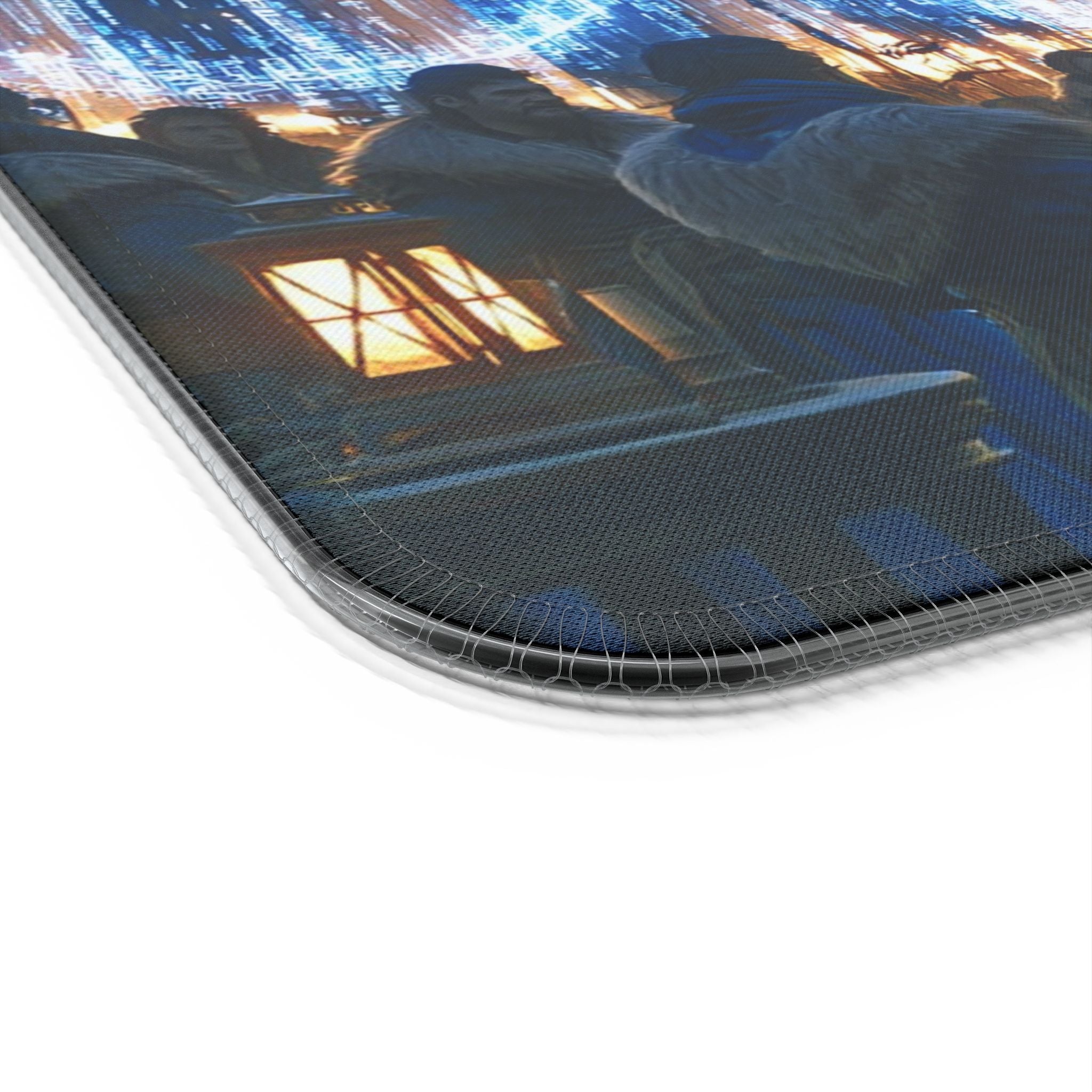 LED RGB Wireless Charging Gaming Mouse Pad — Water Fountain Nightscape Design