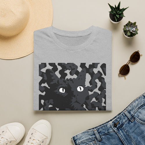 Black Cat Camouflage Graphic T‑Shirt