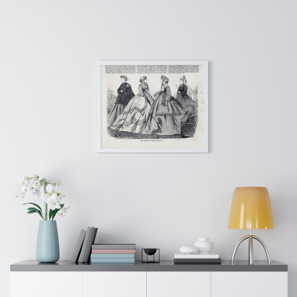 Victorian Fashion Print Poster – Vintage 19th Century Costume Illustration Wall Art