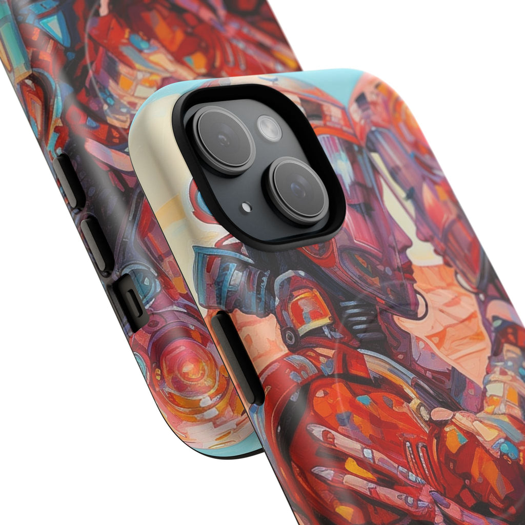 Phone Case — Colorful Futuristic Astronauts Magnetic Tough Case