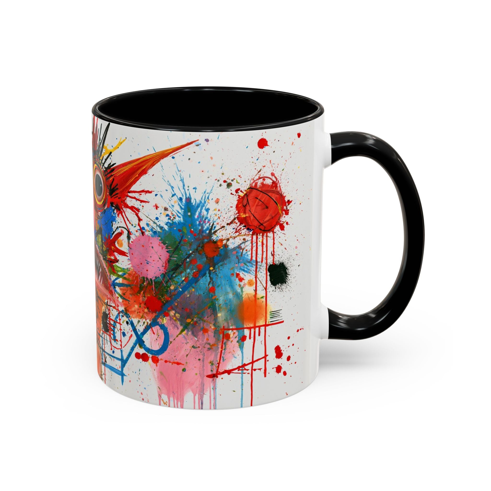 Colorful Abstract Monster Coffee Mug — Vibrant Art Accent Mug (11/15 oz)