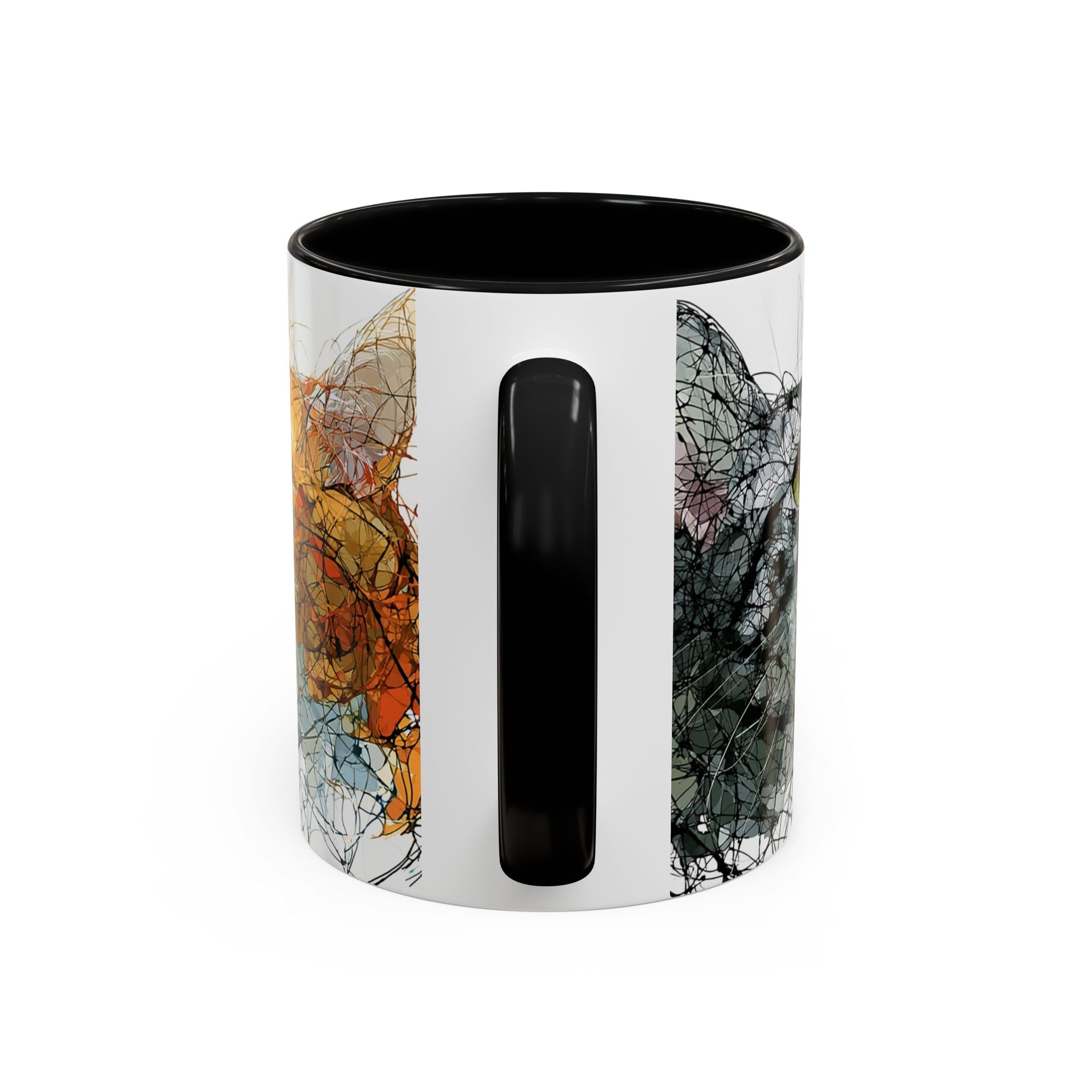 Artistic Orange Tabby Cat Accent Coffee Mug — 11/15oz