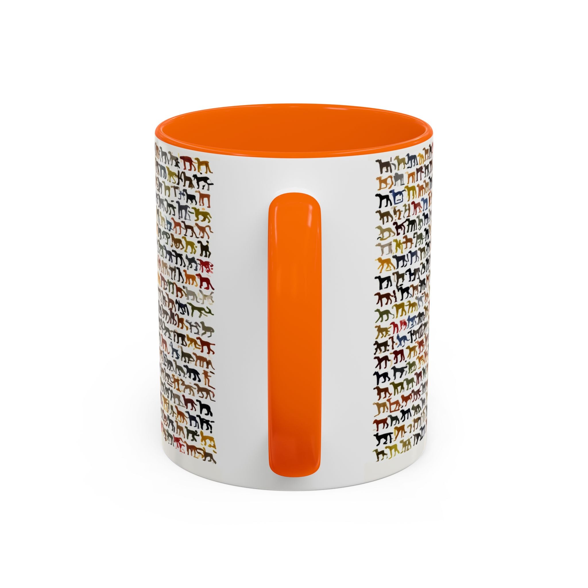 Horse Pattern Accent Coffee Mug — Colorful Mini Horses Design (11/15 oz)