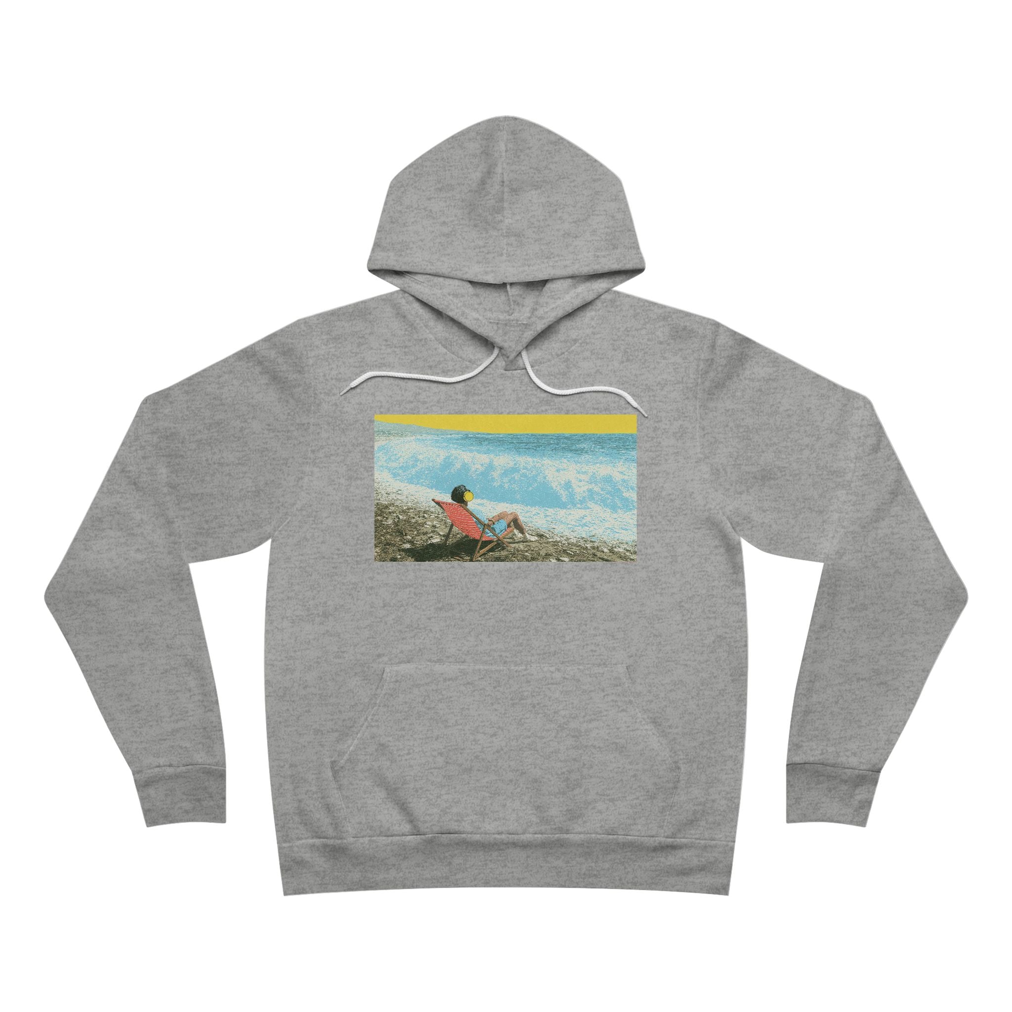Surf Scene Hoodie - Vintage Beach Wave Graphic Pullover