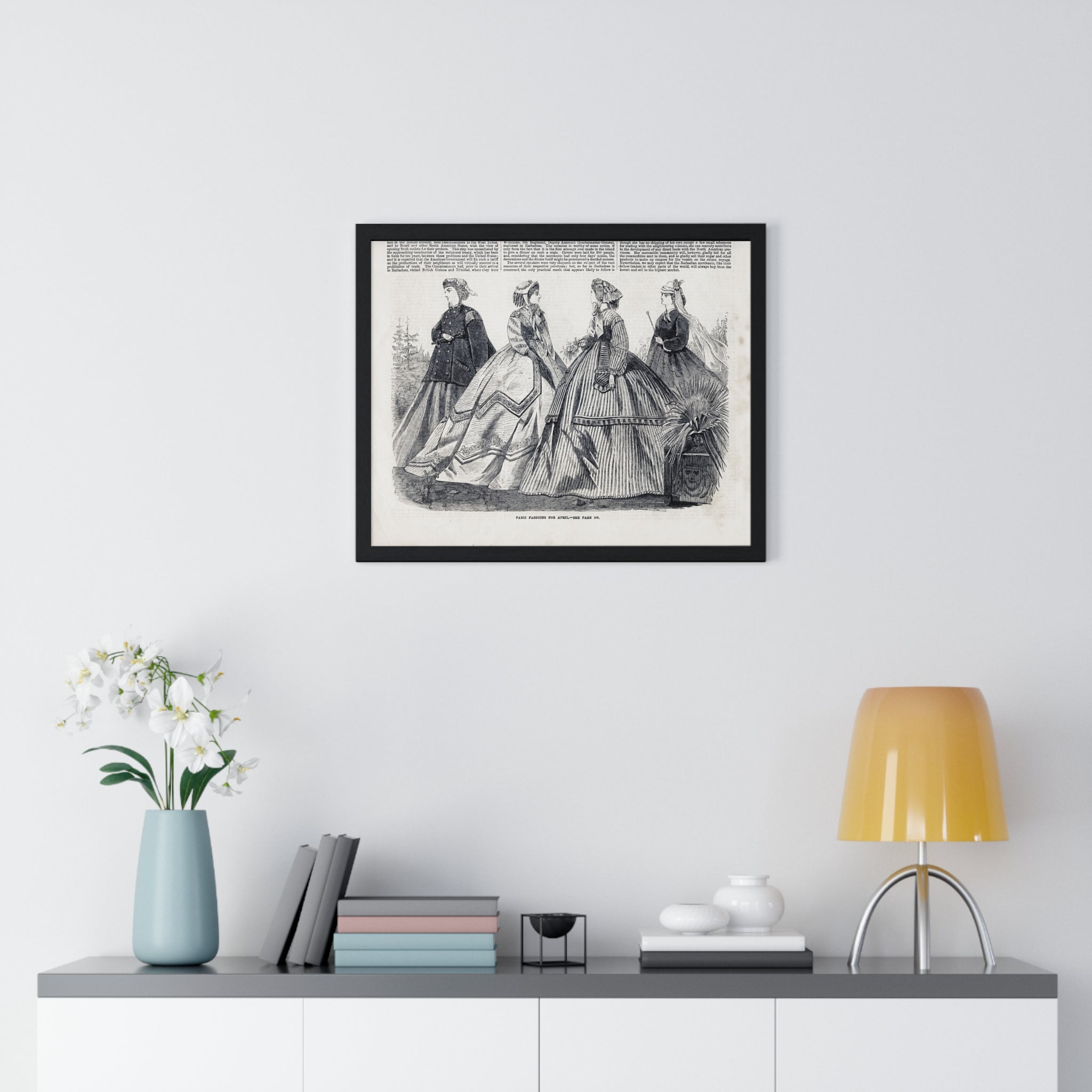 Victorian Fashion Print Poster – Vintage 19th Century Costume Illustration Wall Art