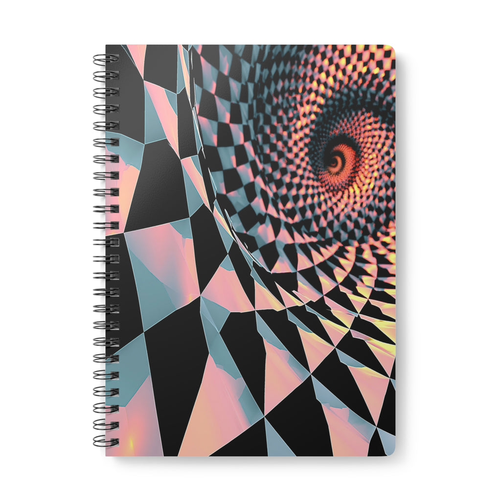 A5 Spiral Notebook — Psychedelic Spiral Geometric Cover