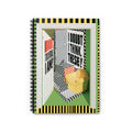 Ruled Spiral Notebook — 'I Doubt I Think, These?' Retro Geometric Cover