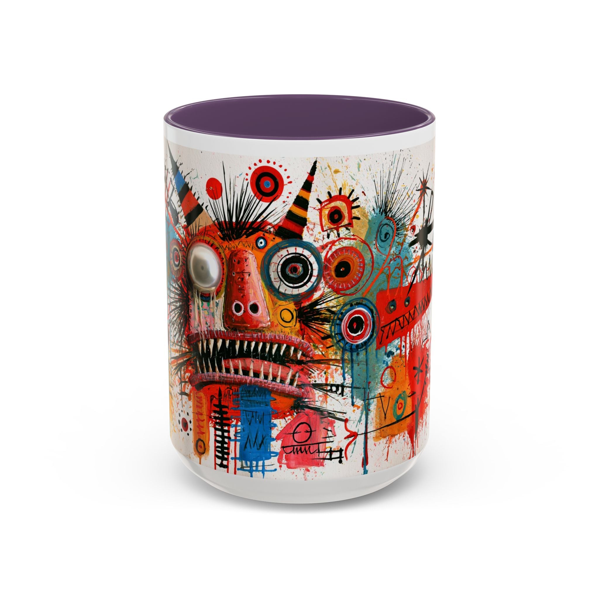 Abstract Monster Art Coffee Mug — Colorful Graffiti-Style Accent Mug (11/15oz)