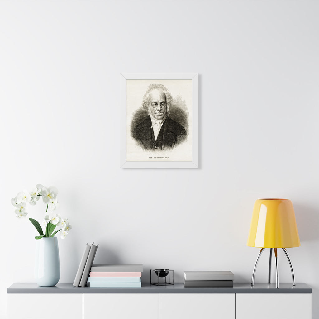 Framed Poster — Vintage Engraved Portrait Wall Art