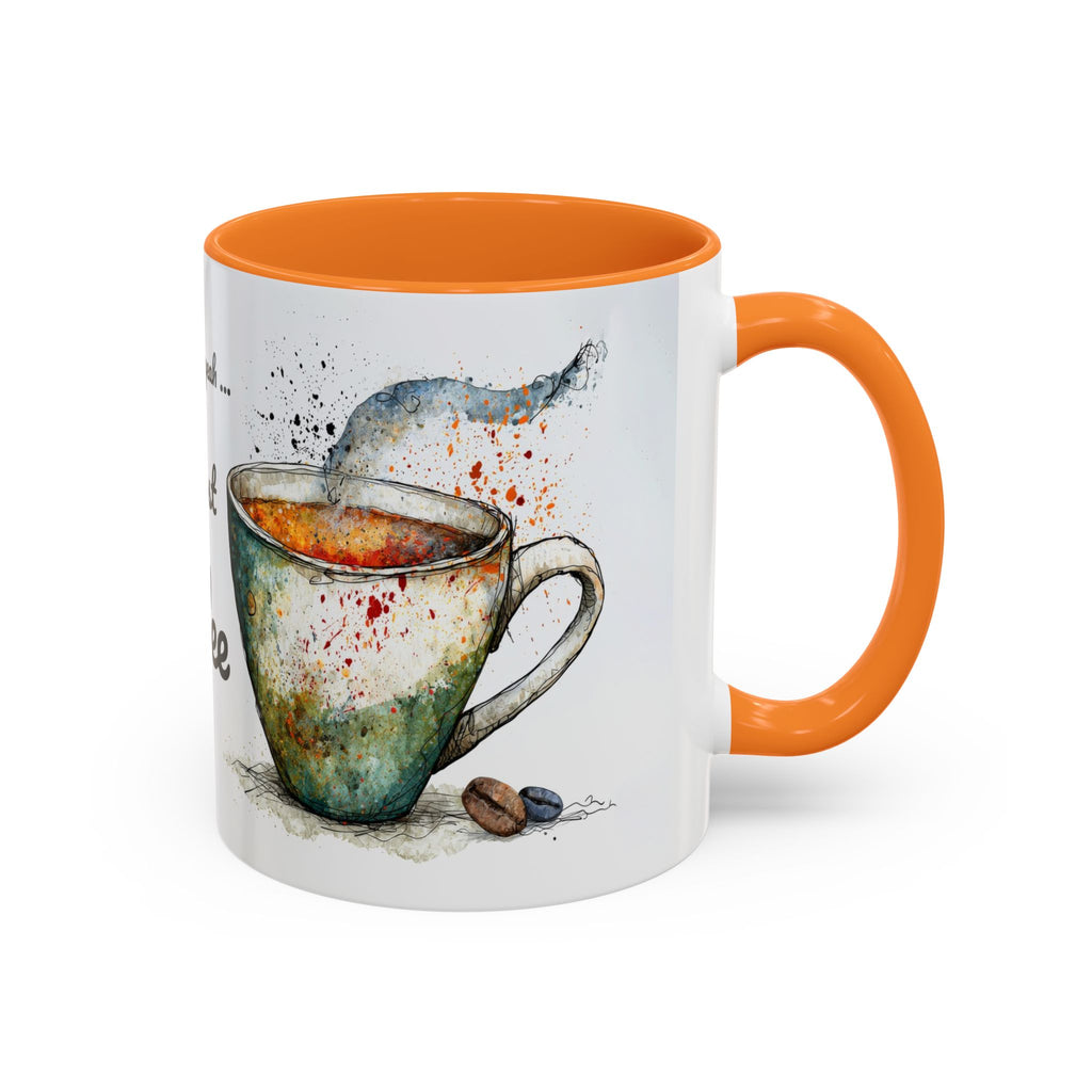 But First Coffee Ceramic Mug — Colorful Watercolor Coffee Cups (11oz & 15oz)