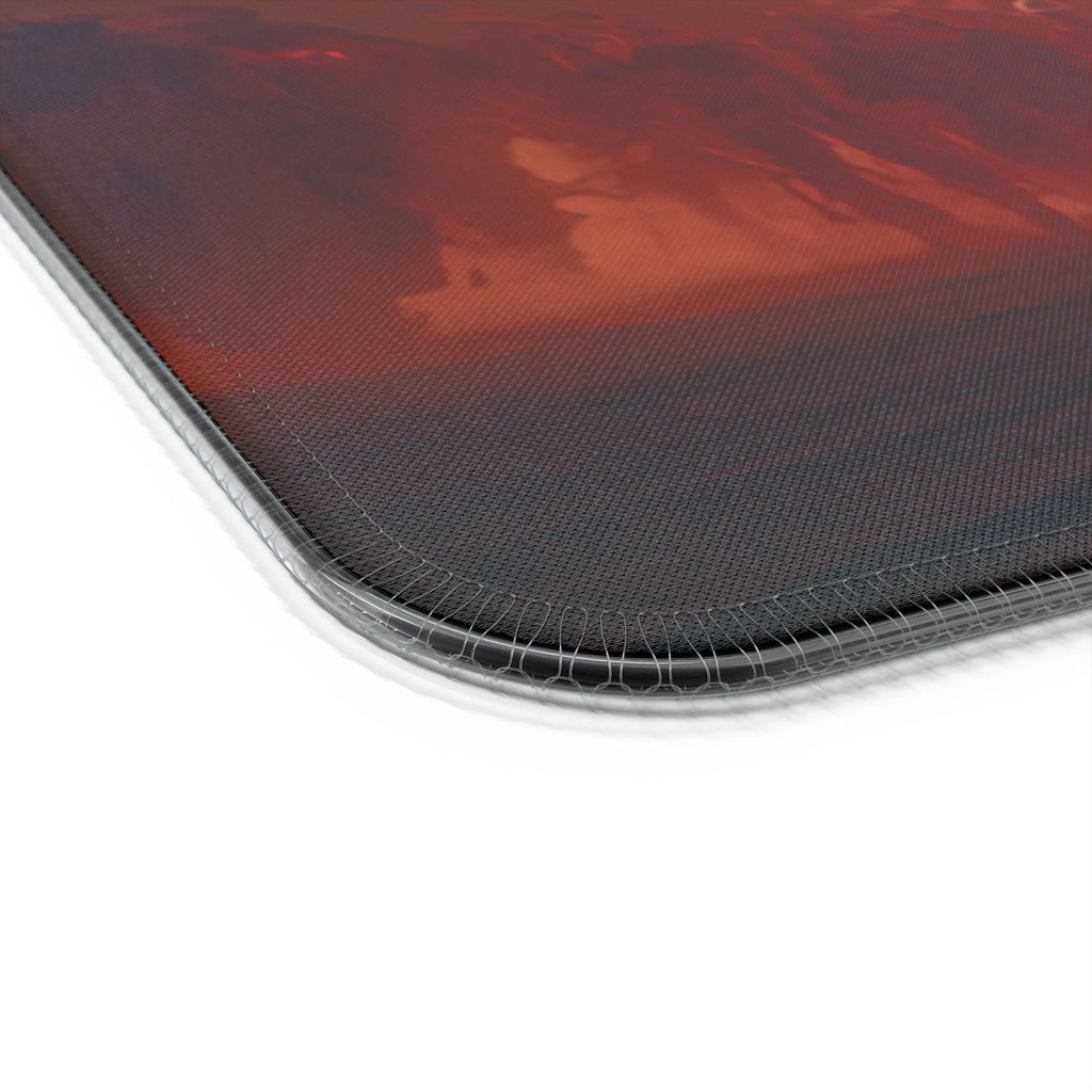 LED RGB Gaming Desk Mat with Wireless Charger — Demon Horde Sunset Design
