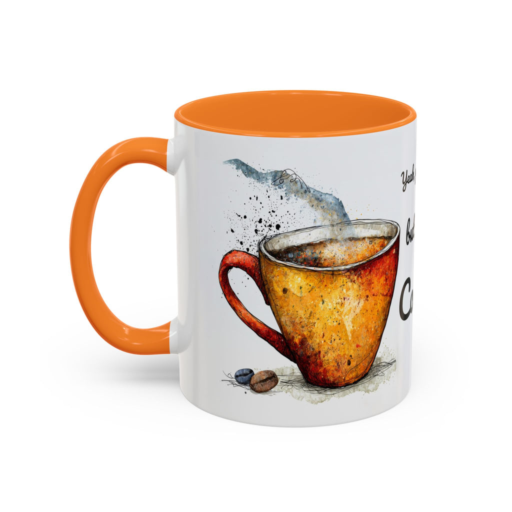 But First Coffee Ceramic Mug — Colorful Watercolor Coffee Cups (11oz & 15oz)