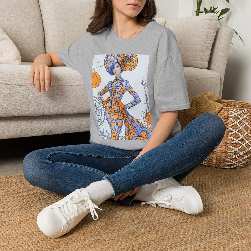 Art Nouveau Pumpkin Fashion T‑Shirt — Stylish Halloween Costume Tee