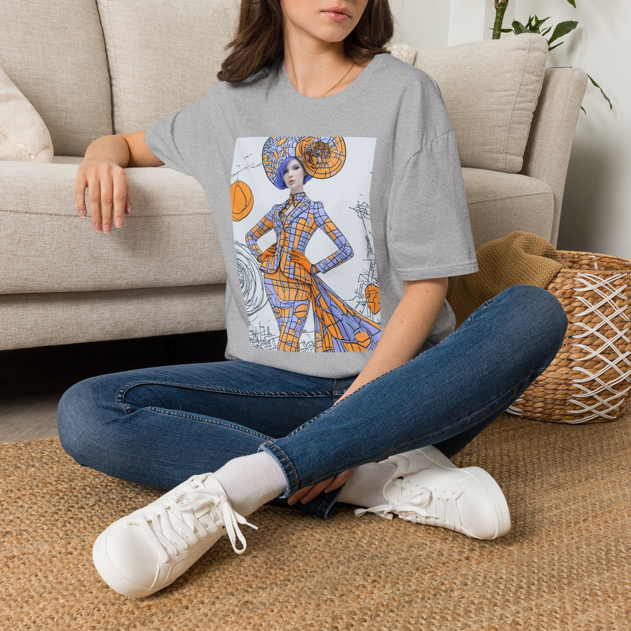 Art Nouveau Pumpkin Fashion T‑Shirt — Stylish Halloween Costume Tee