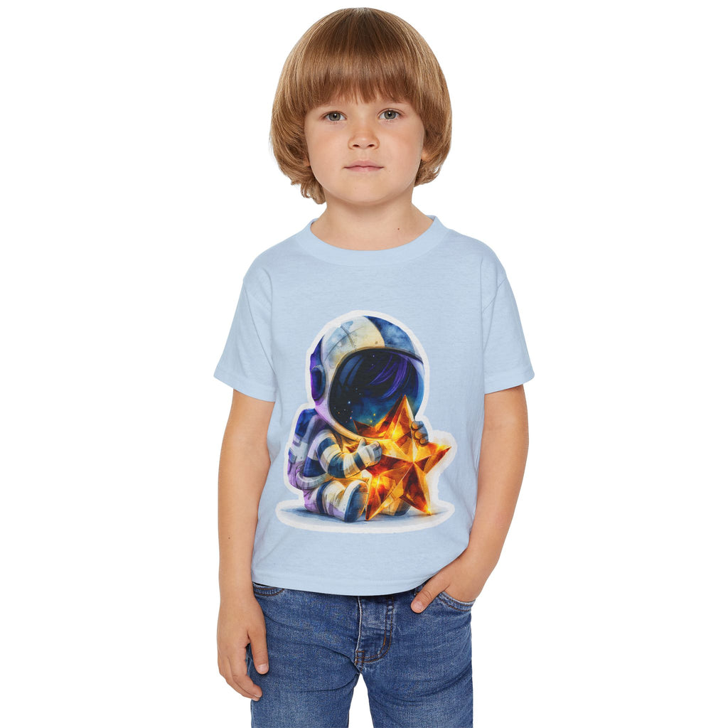 Toddler T-Shirt — Cute Astronaut Holding Star Space Tee