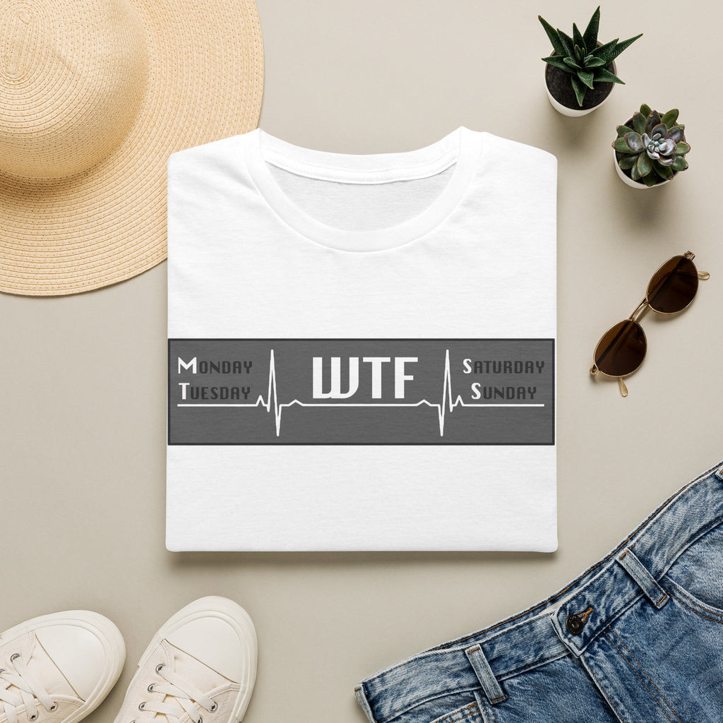 T-Shirt — WTF Weekday Pulse Graphic Tee (Monday–Sunday)